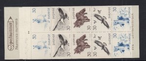 Sweden   #803a   MNH  1968   booklet Gull hare Fox Eagle Crow