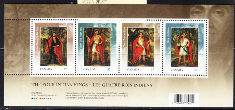 CANADA  # 2383b Mint NH Souvenir sheet - Indian Kings