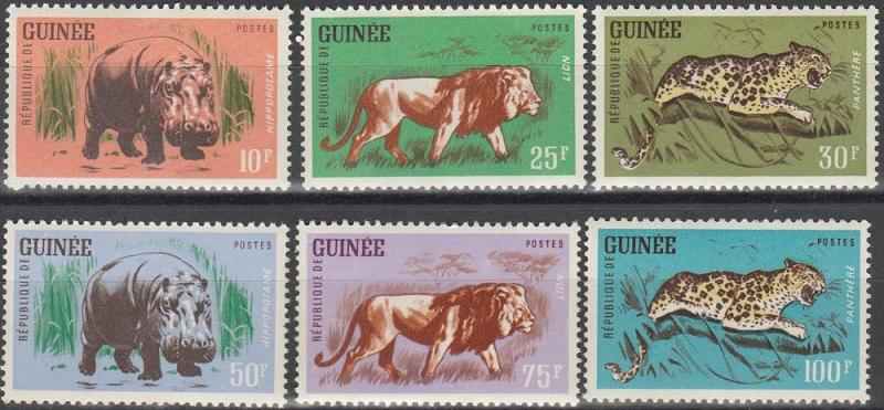 Guinea #248-53  MNH F-VF CV $7.05  (V841)