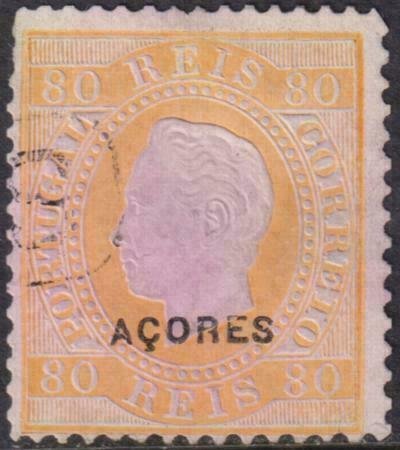 Azores 1882-1885 SC 53 Used 12.5 perf