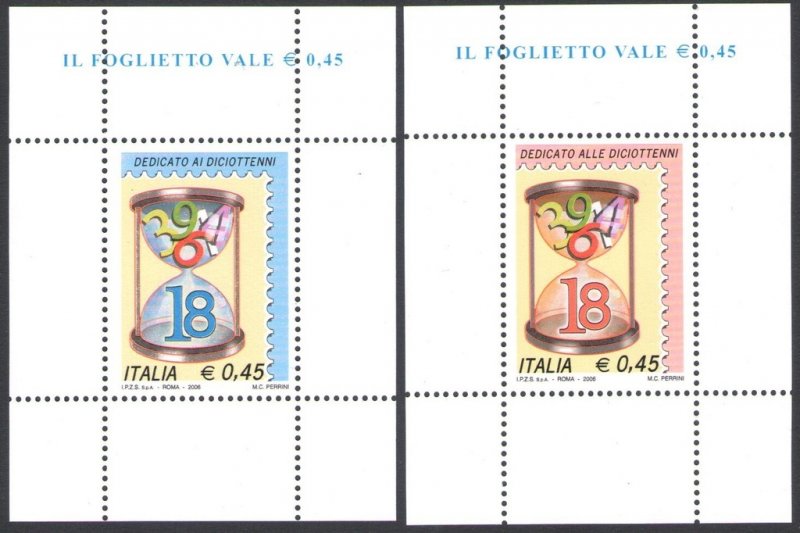 2006 Italy - Eighteen Bf 43/44 MNH Sheets ** Original Box