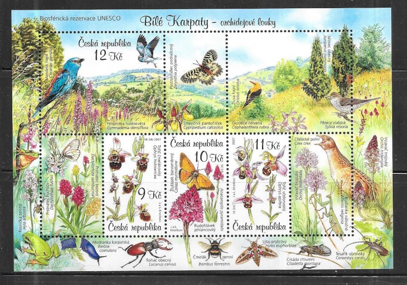 Czechoslovakia #3355  Flora and Fauna Miniture sheet MNH CV $4.75