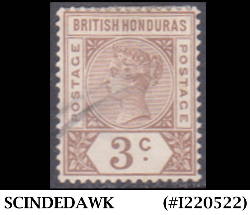 BRITISH HONDURAS - 1895 3c QV SCOTT#40 - 1V - USED