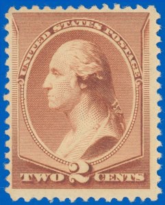 US Scott #210, Mint-F/VF-NH, President George Washington, SOUND! SCV $135.00!