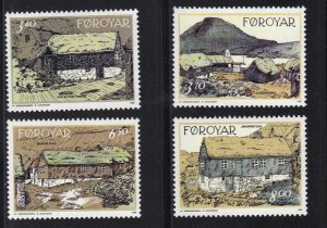 Faroe Islands  #243-246   MNH  traditional houses