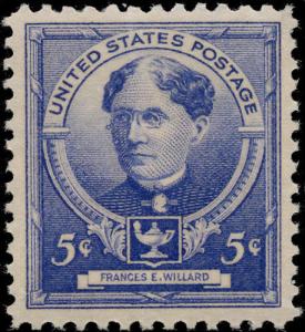 1940 5c Frances Elizabeth Caroline Willard, Famous Educator Scott 872 Mint VF NH