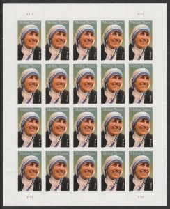 US 4475 Mother Teresa 44c sheet 20 MNH 2010