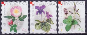 Croatia, 2004, Flora, Medicinal Herbs, Mi#687-9, MNH,++