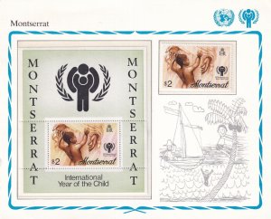 SA06 Montserrat 1979 International Year of the Child mint stamps+minisheet