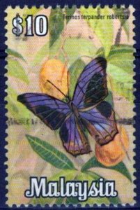 ZAYIX Malaysia 73 Used $10 Butterfly Insect stamp 021823S157M