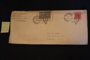 Scott US 528a & E11 on cover San Antonio TX to Wash. D.C. (#476)