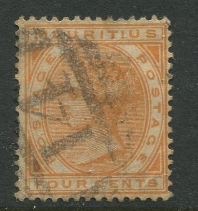 Mauritius - Scott 71 - QV Definitive -1882 - Used - Single 4c Stamp