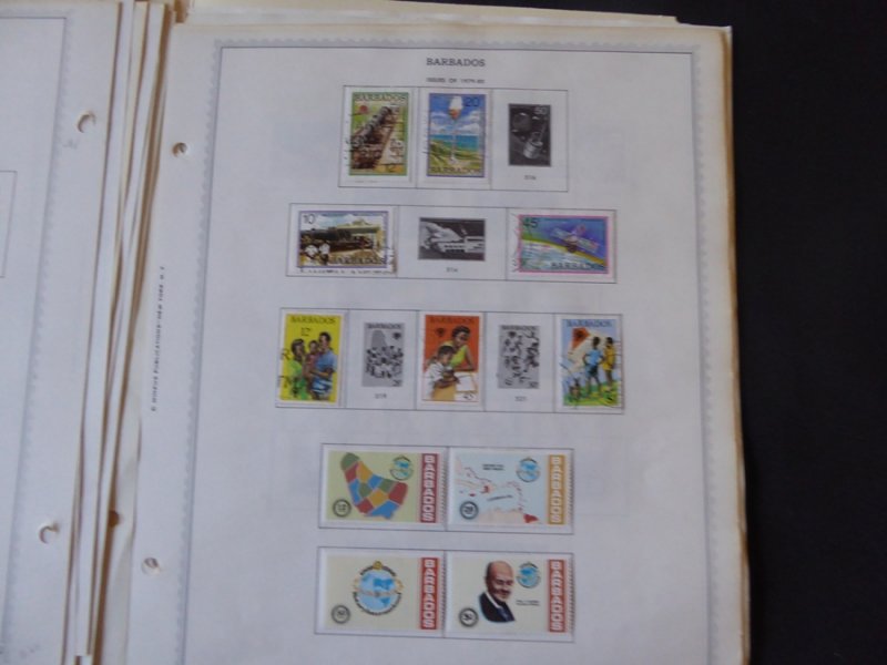 Barbados 1852-1992 Stamp Collection on Scott Album Pages