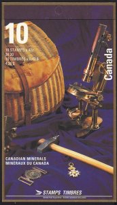 MINERALS GOLD, COPPER, GALENA = Booklet of 10 sts Canada 1992 #1440b BK147a MNH