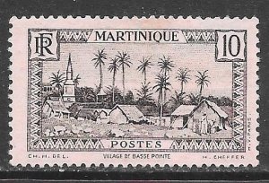 Martinique 138: 10c Village of Basse-Pointe, MH, F-VF