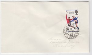 GB cover with 'Winners' 4d on Last Day Cover