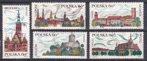 Poland # 1731-1735, Tourism Scenes, Used CTO, 1/2 Cat.