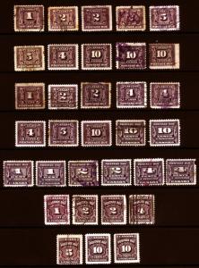 Canada #J1-#J20 Postage Due 1906-65 M/U Lot 33 items