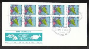 Marshall Islands 173a Fish Booklet Pane U/A FDC