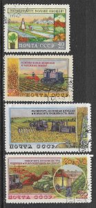 RUSSIA USSR 1954 Agriculture Set Sc 1739-1742 CTO Used