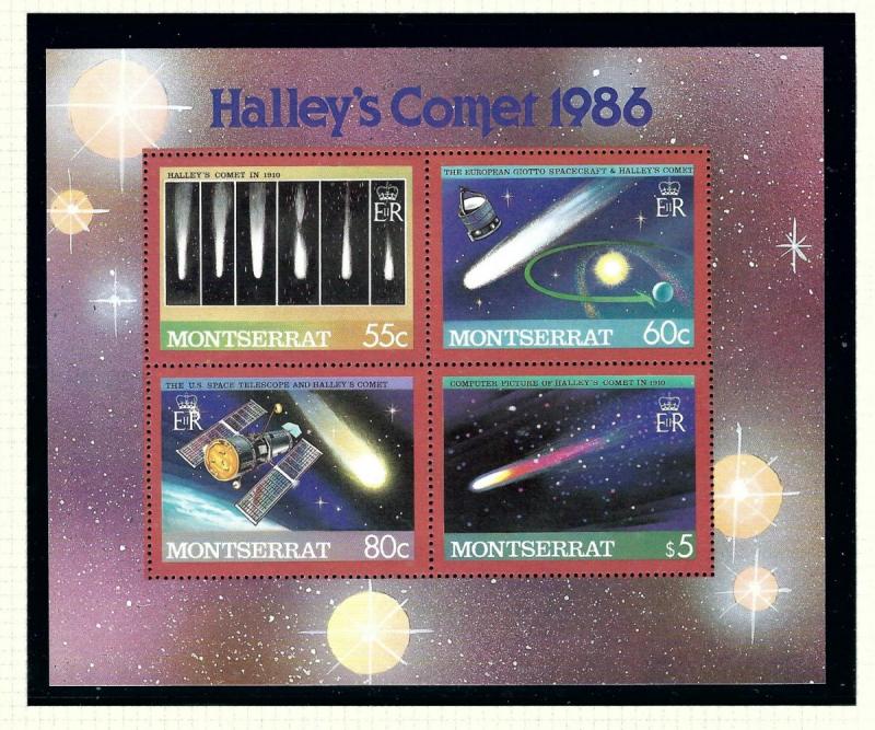 Montserrat 614 MNH 1986 Haleys Comet S/S