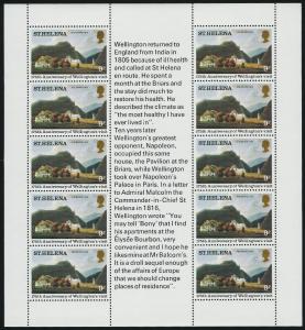 St Helena 342-3 Sheets MNH Duke of Wellington, The Briars