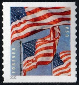 SC#5656 (Forever) U.S. Flags Coil Single: BCA (2022) SA