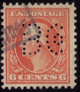 US Sc506 Used Perfin B Co F-VF