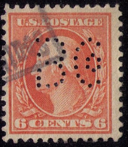 US Sc506 Used Perfin B Co F-VF