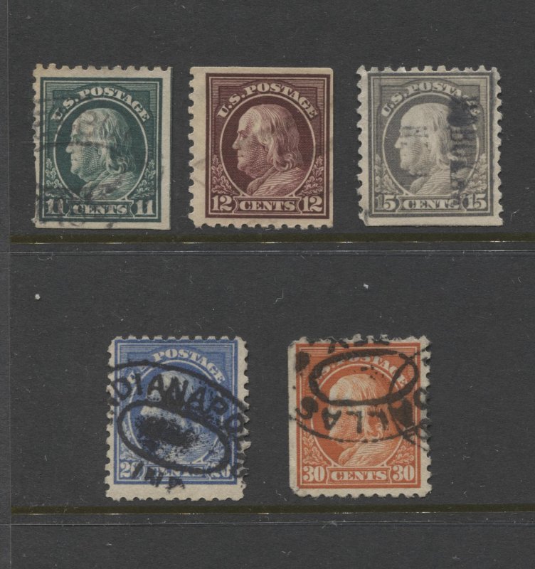 STAMP STATION PERTH US. #434,435, 437-439 Used