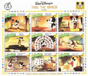 St Vincent - 1992 Disney Thru The Mirror - 9 Stamp Sheet #1791 19J-024