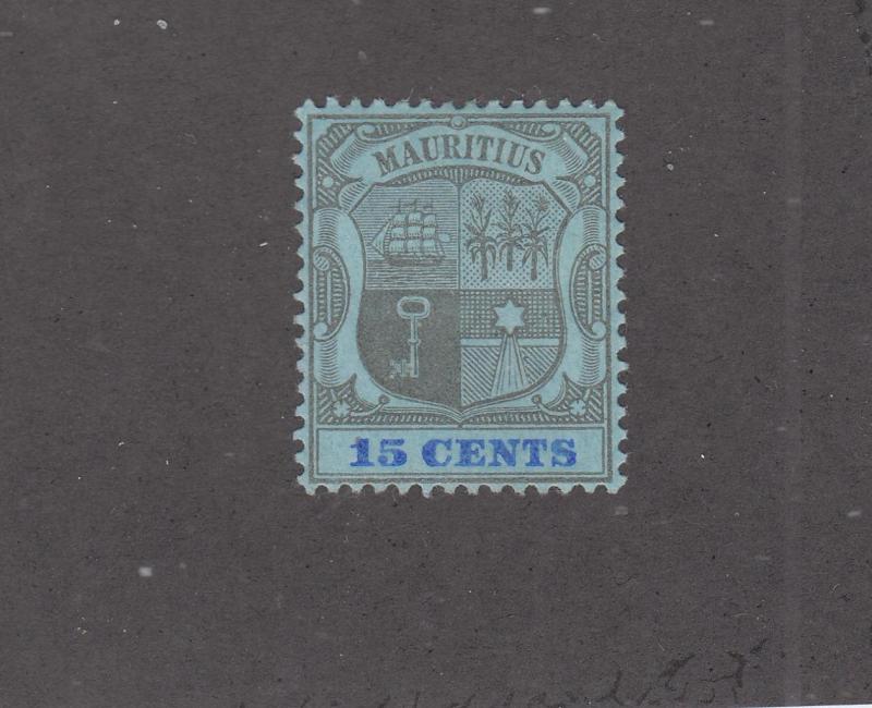 MAURITIUS # 108 VF-MLH 15cts ARMS OF MAURITIUS CAT VALUE $65+++