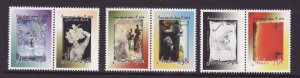 Aruba-Sc#434a-f- id5-unused NH set-Salvador Dali paintings-2014-