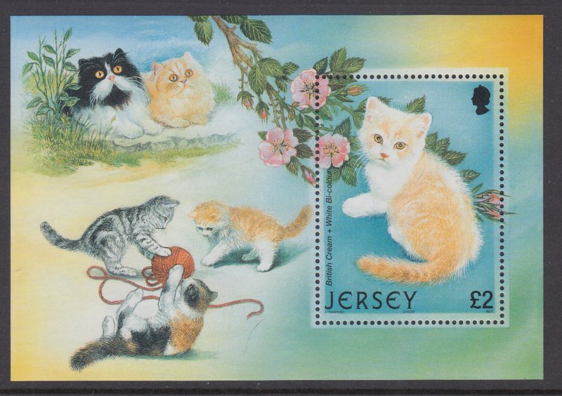 Jersey 1055 Cats Souvenir Sheet MNH VF