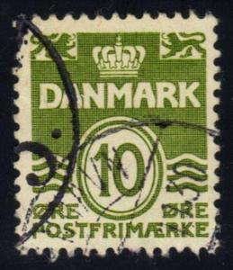 Denmark #318 Numeral, used (0.25)