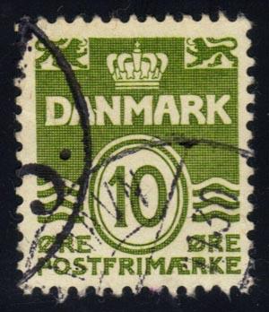 Denmark #318 Numeral, used (0.25)