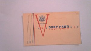 US ARMY V POSTAL CARD MINT ENTIRE