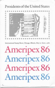 US #2216-2219 AMERIPEX 86. U.S. Presidents- complete with original packaging.
