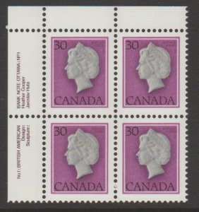 Canada 791 Queen - Plate Block UL - MNH