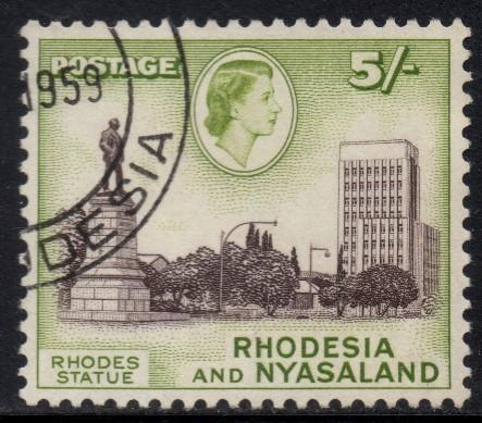 Rhodesia & Nyasaland - 1959 QEII 5s Used SG 29