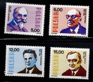 Poland Scott 2542-2545 MNH** Mathematician stamp set