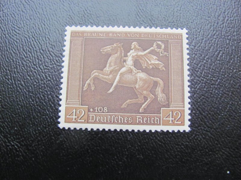 GERMANY 1938 MNH SC B119 HORSEWOMAN  XF 280 EUROS (100) SEE MY STORE
