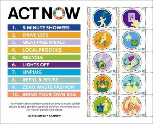 Maldives - 2022 Act Now Campaign - 10 Stamp Sheet - MLD210126a