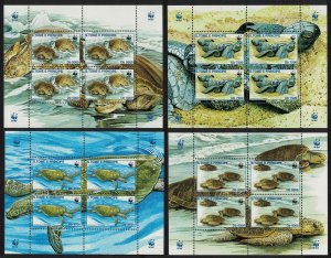 Sao Tome Olive Ridley Turtle 4 MSs 2001 MNH SC#1401-1404 MI#1899-1902