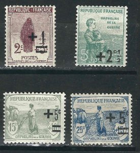 France B12-15 YT 162-65 MH F/VF 1922 SCV $4.85