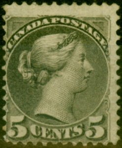 Canada 1889 5c Brownish Grey SG106 Fine Mtd Mint