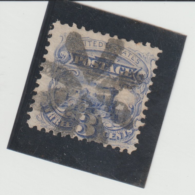 US Scott #114 Used with SON Geometric Fancy Cancel Locomotive