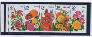 United States Sc 2833a 1994 29 c Summer Garden stamp booklet pane mint NH