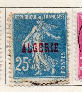 Algeria 1924-26 Early Issue Fine Mint Hinged 25c. Optd 097299