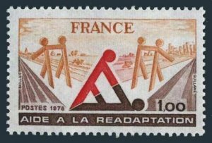 France 1622 two stamps,MNH.Michel 2128. Rehabilitation of the handicapped,1978.